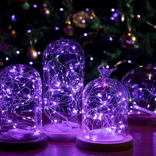 12-Pack LED Fairy Lights 7 Feet Battery Powered Waterproof Silver Wire 20 Slim - Image 2