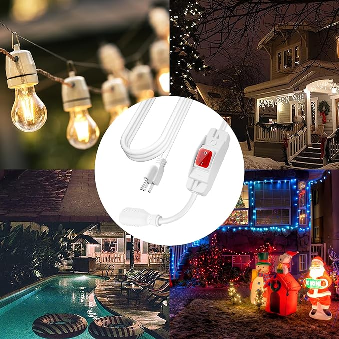 Extension Cord with Switch On/Off Waterproof Switch 25Ft No Plugging and - Image 6