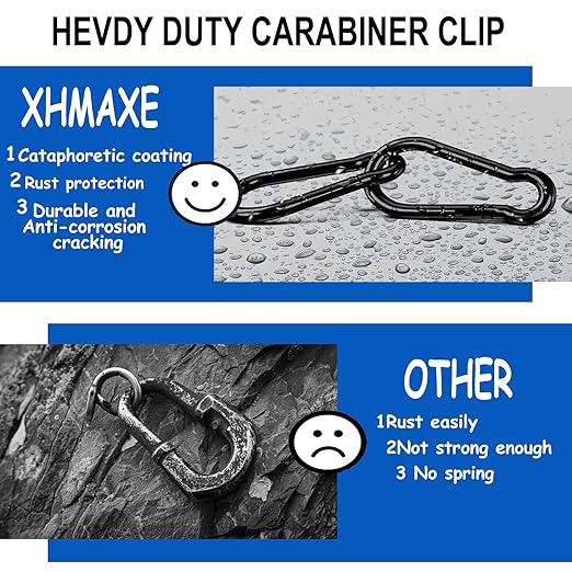 20PCS M5 Heavy Duty Carabiner Clip, 2Inch Snap Hook Quick Link Small Carabiner - Image 4
