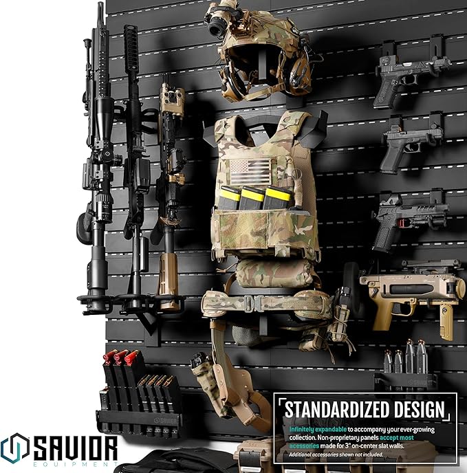 Savior Equipment Wall Rack System Tactical Vest Attachment Gear Wall Mount - Image 4