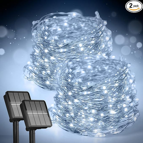 2-Pack Solar String Lights for Outside, 400 LED 144Ft Solar Fairy Lights for by SelarlytLighting
