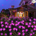 Kohlrabi Solar Garden Lights Outdoor, 6 Pack 48 LED Pink Firefly Lights by KohlrabiDecor