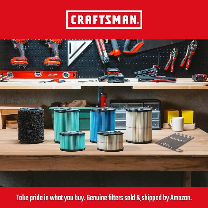 CRAFTSMAN CMXEVBE18590 9 Gallon 4.25 Peak HP Wet Dry Vac, Portable Shop Vacuum - Image 5