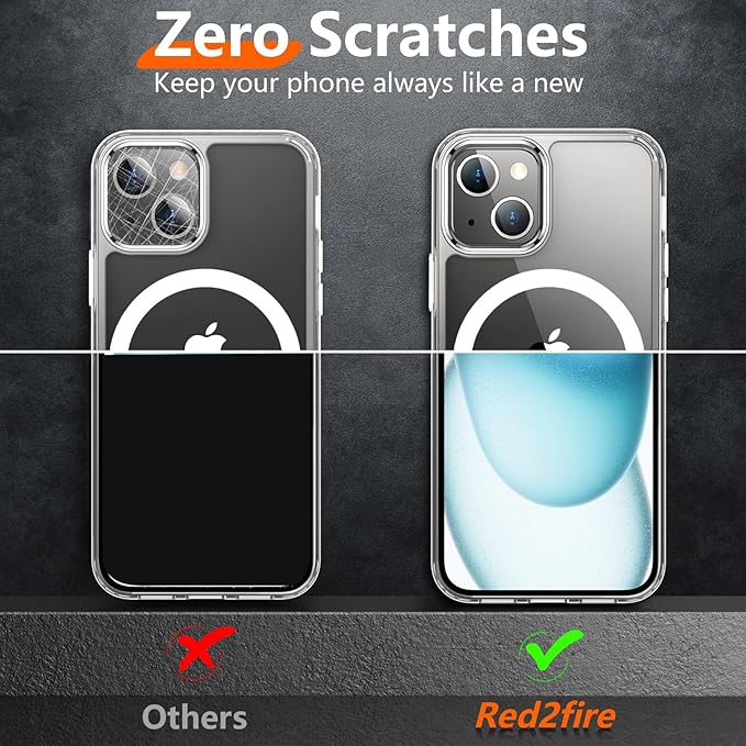 Red2Fire Magnetic for iPhone 15 Plus Case for iPhone 14 Plus Case Clear - Image 6