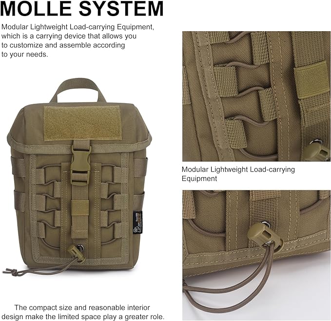 Mardingtop Molle Admin Pouch, EDC Pouch, Tactical Drawstring Pouch, Utility - Image 4