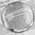 6X Crystal Dome Magnifier Paperweight, 4 Inch Large Dome Reading Magnifying by Zerelys