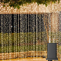Solhice LED Curtain Lights Outdoor 40ft x10ft, 800 LED Plug in Hanging String by Solhice