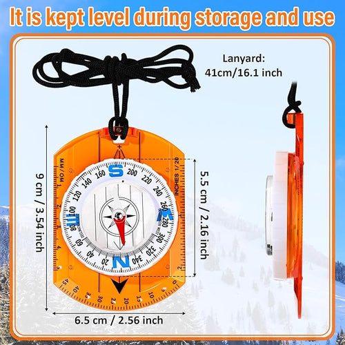 20 Pcs Acrylic Orienteering Compass Hiking Backpacking Survival Reliable - Image 2