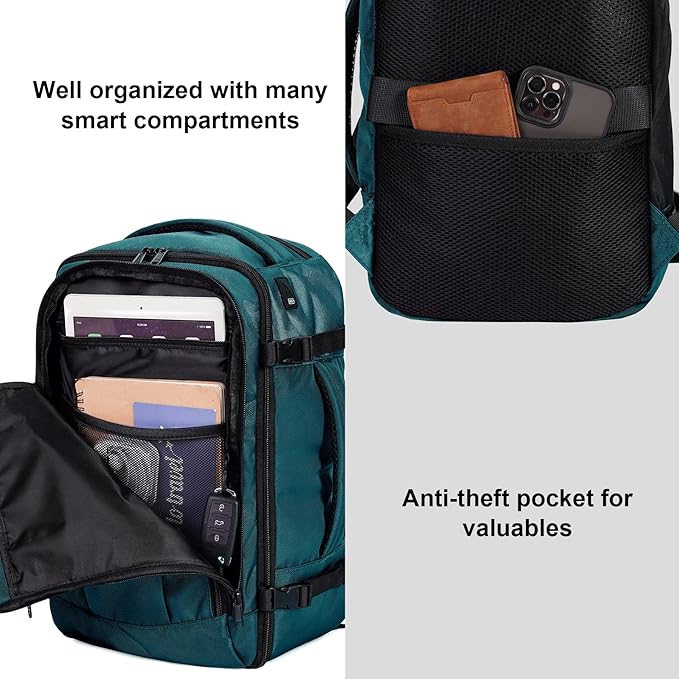 ECOHUB Travel Backpack 18x14x8 Spirit Airlines Personal Item Bag Carry On - Image 5