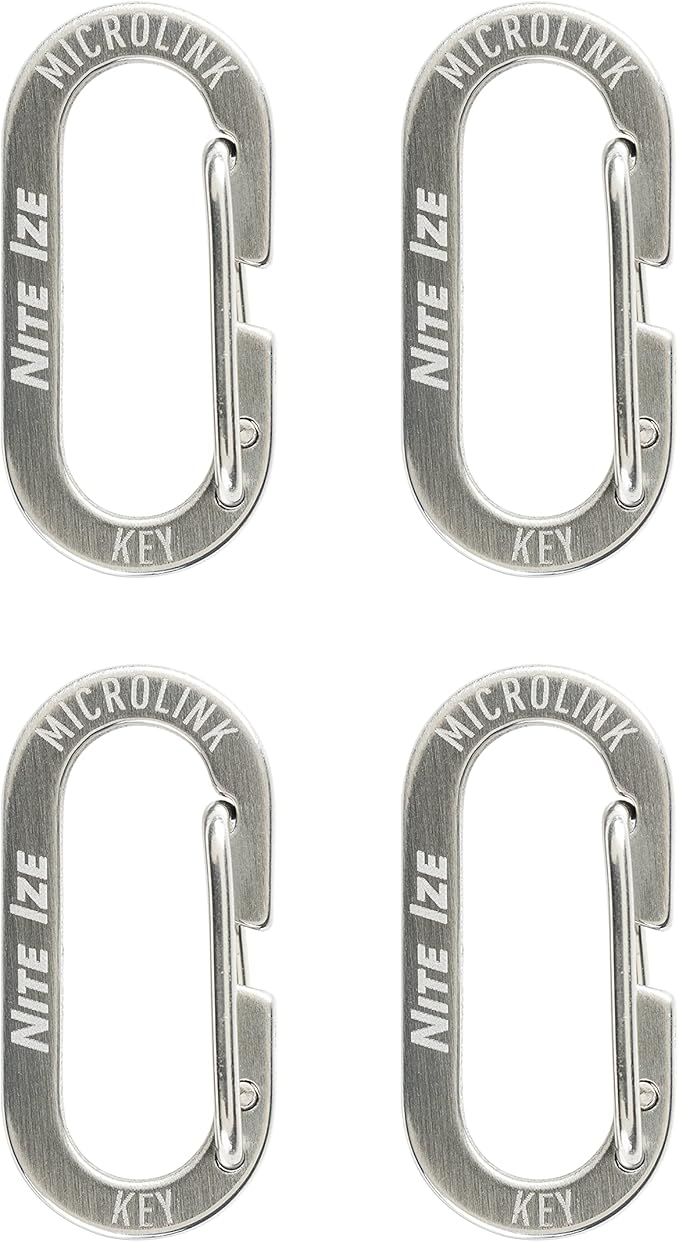 Nite IZE MicroLink Carabiner, Stainless Steel Mini Key Rings - Image 3