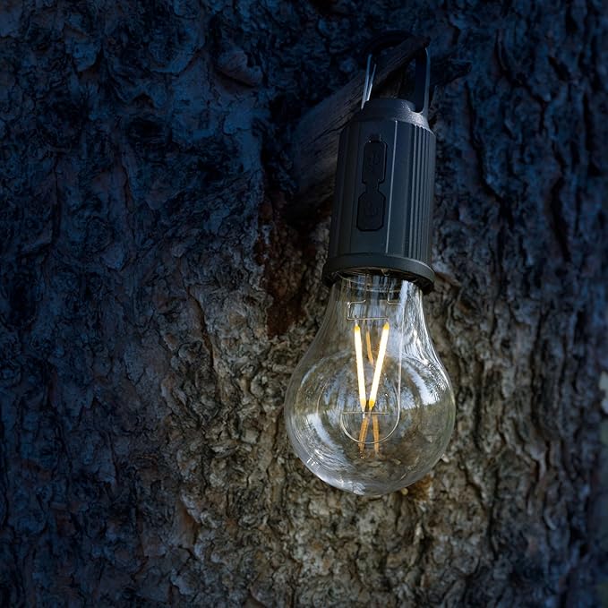 4-Pack Rechargeable Camp Light, Warm White LED Globe Bulb, Battery Powered - Image 3