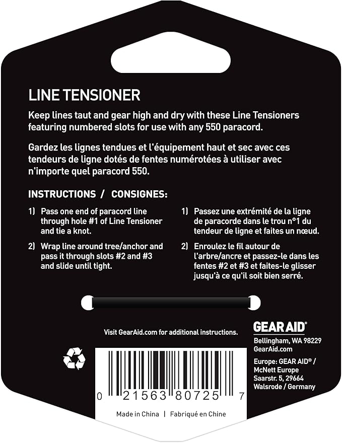 GEAR AID Line Tensioners for Hanging Gear, Travel Clothesline and Bear Hangs at - Image 3
