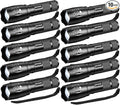 1 Mode Flashlights 10 Pack, Bright Zoomable LED Tactical Flashlight High Lumens by HINSGEAR