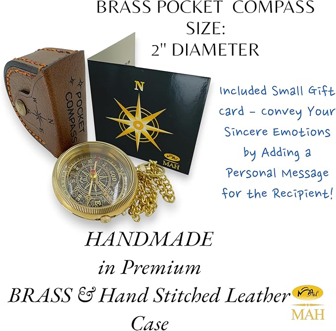 Brass Compass Gift to My Son Never Forget I Love You, Sentimental Keepsake from - Image 2