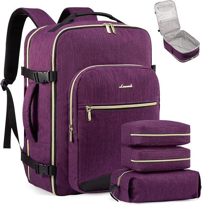 LOVEVOOK Travel Backpack for Women & Men 50L, Airline Approved Carry On by LOVEVOOK