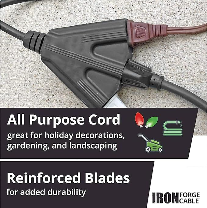 Iron Forge Cable 14 Gauge Outdoor Extension Cord 50 Ft - Image 3