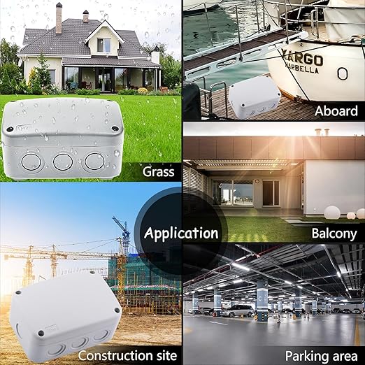Outdoor Junction Box, Nineleaf White IP66 Weatherproof Electrical Project Boxes - Image 4