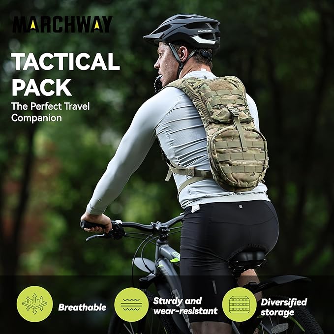 MARCHWAY Tactical Molle Hydration Pack Backpack - Image 2