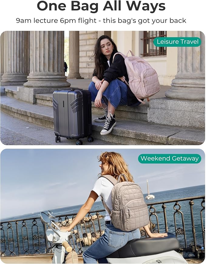BAGSMART College Laptop Backpack, Travel Backpack - Image 8