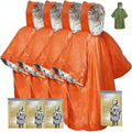 Emergency Survival Poncho Thermal Mylar Foil Coating Blanket by AGKG123