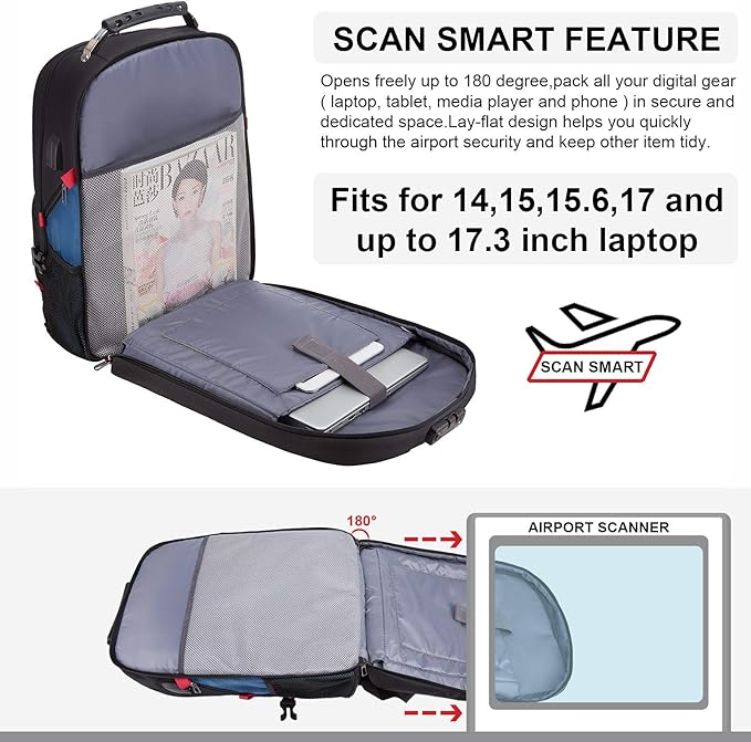 LOVEVOOK Travel Laptop Backpack Waterproof Anti Theft Backpack - Image 7