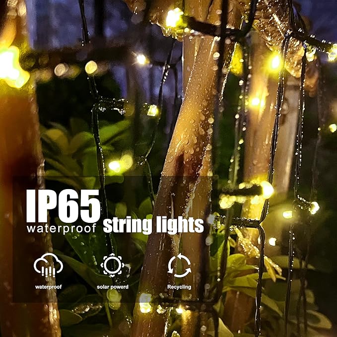 Selarlyt 2 Pack 200LED Solar Christmas Lights Outdoor, 72FT Solar String Lights - Image 3