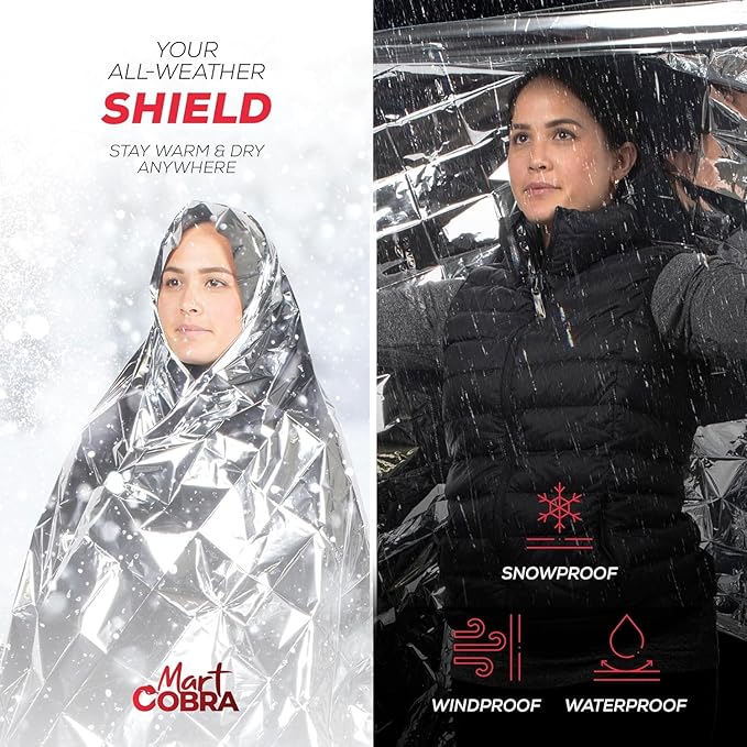 Emergency Blanket 4-Pack Space Mylar Blankets Survival Gear and Supplies - Image 7