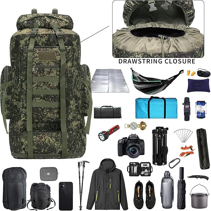 Hiking Backpack for Men 70L/100L Camping Backpack Military Rucksack Molle 3 - Image 4