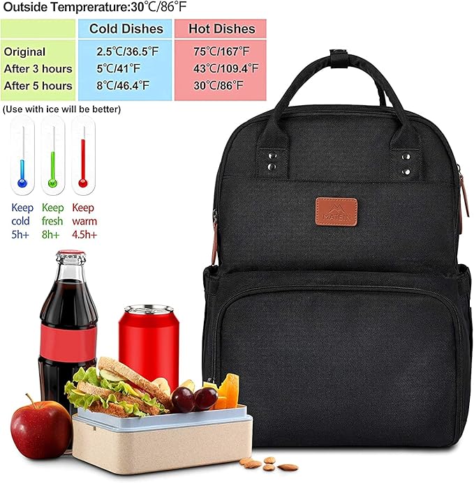 MATEIN 17 Inches Lunch Backpack, Extra Large Lunch Box - Image 2