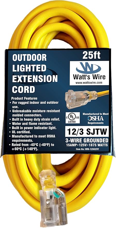 25 ft Outdoor Extension Cord Waterproof - Image 6