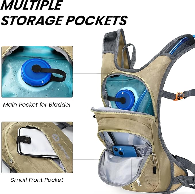 Nepest Hydration Pack Backpack for Women & Men, Lightweight Water Backpack - Image 3