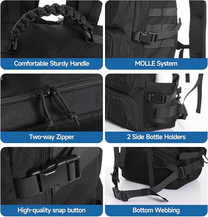 Tactical Backpack for Men, 35L Travel Military Backpack - Image 6