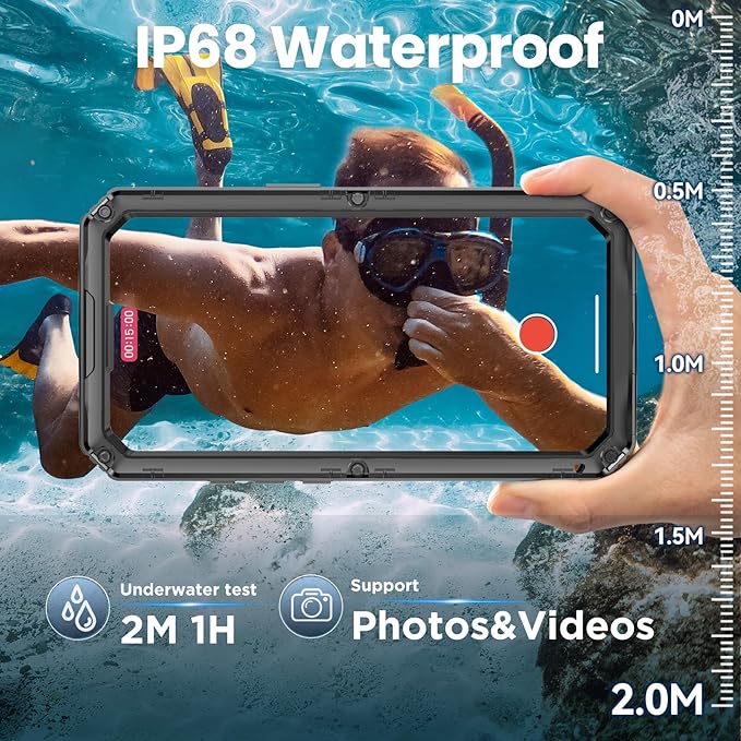 Mitywah Waterproof Case for iPhone 17 Pro, Rugged Metal Case - Image 3