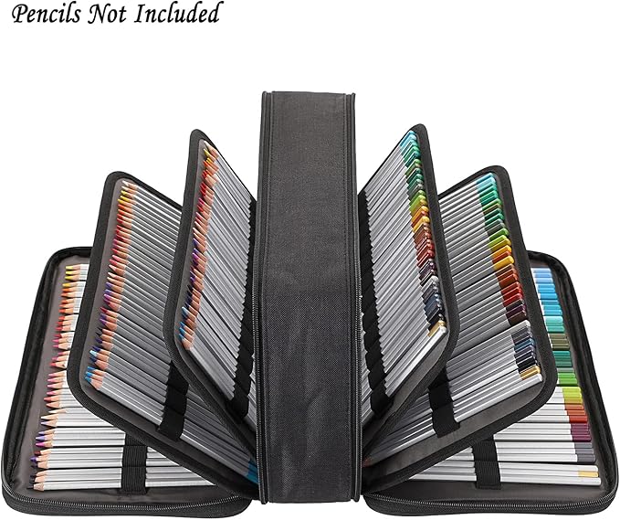 BTSKY Colored Pencil Case 360 Slots Pencil Bag Organizer High Capacity Holder - Image 2