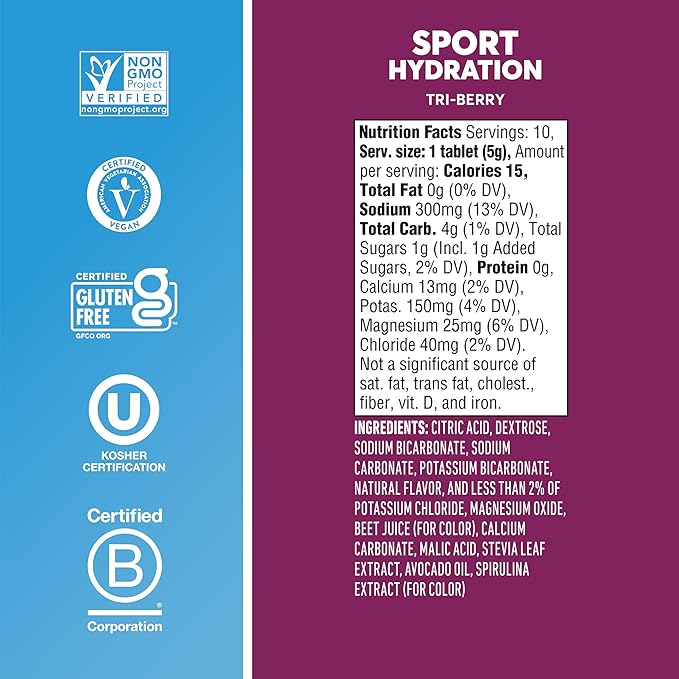 Nuun, Electrolyte Drink Tabs Tri Berry, 1.9 Ounce - Image 5