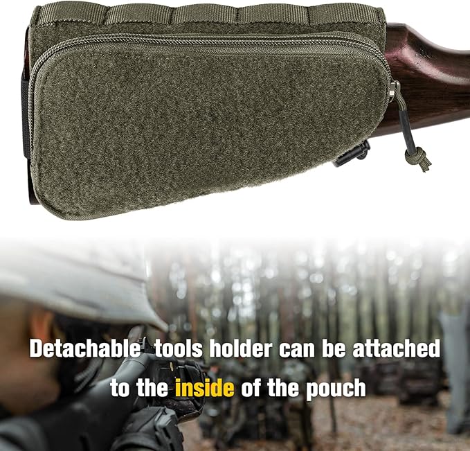 PETAC GEAR Tactical Buttstock Rifle Stock Pack/Adjustable Shell Holder Cheek - Image 3