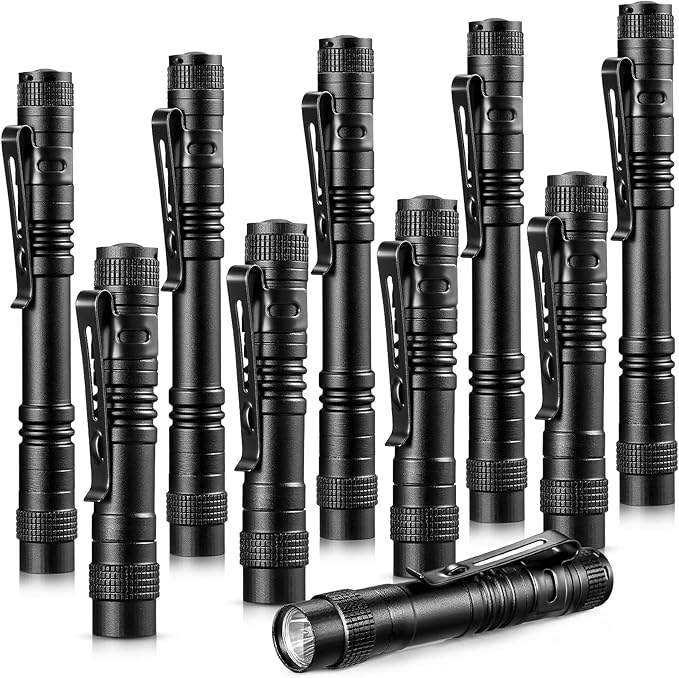 Honoson 10 Pieces Mini Pen Light Flashlight Small LED Pen Light Aluminum Pocket by Honoson