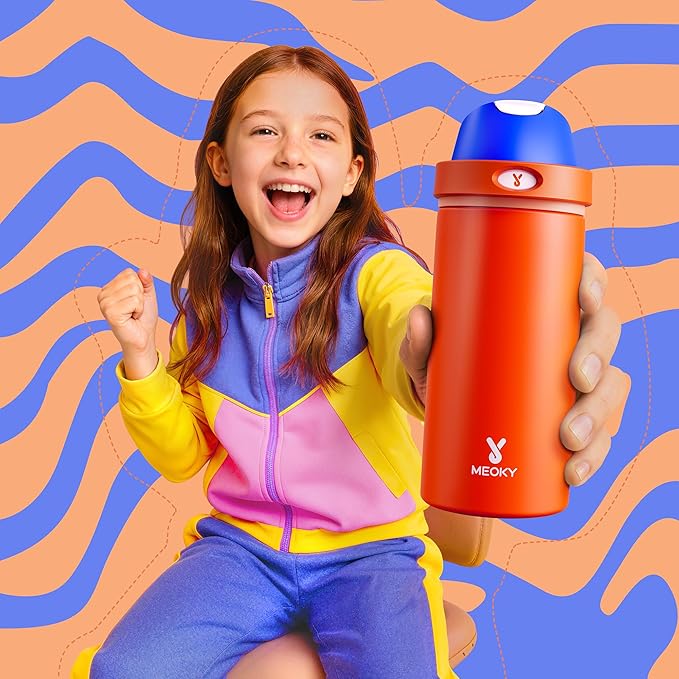 18 oz Insulated Water Bottle for Kids: Meoky Metal Water Bottle - Image 2