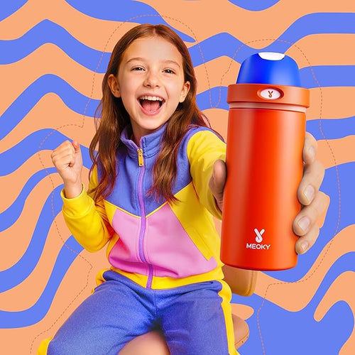 18 oz Insulated Water Bottle for Kids: Meoky Metal Water Bottle - Image 2