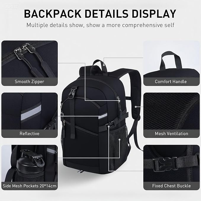 Small Hiking Backpack, 20L Lightweight Travel Daypack, Traveling and Outdoor - Image 3