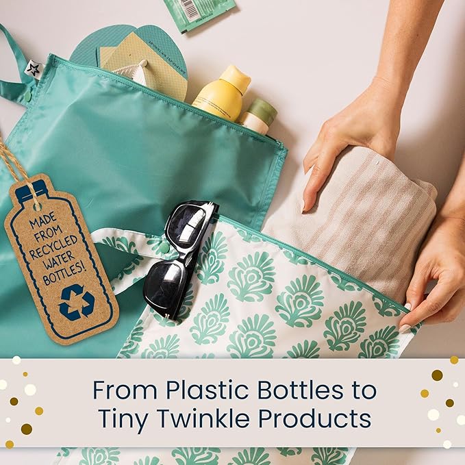 Tiny Twinkle Mess Proof Wet Bags | 2-Pack Reusable Waterproof Wet Bags - Image 9