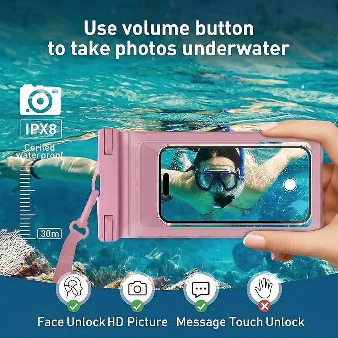 Waterproof Phone Pouch, with Interior Card Pocket, Large Waterproof Phone Case - Image 3