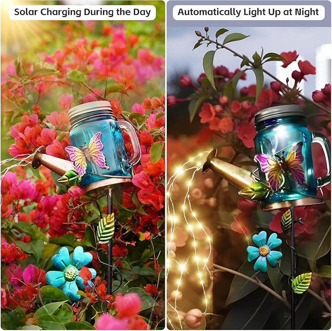 SRNPMIU Solar Watering Can Light, Yard Outdoor Decor Lights, IP65 Waterproof - Image 3