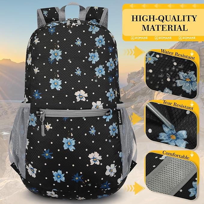 ZOMAKE Ultra Lightweight Hiking Backpack 20L, Packable Small Backpacks Water - Image 3