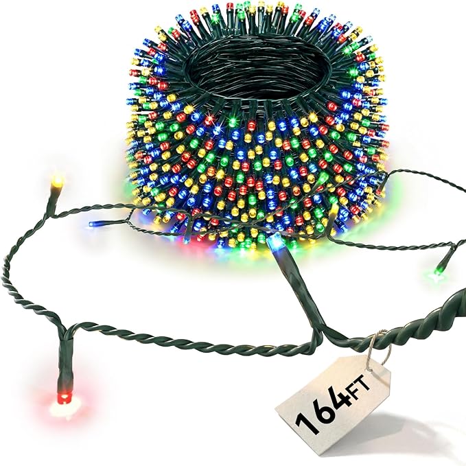 LitHome 164FT 500 LED String Lights Outdoor Indoor, 8 Modes Waterproof by LitHome