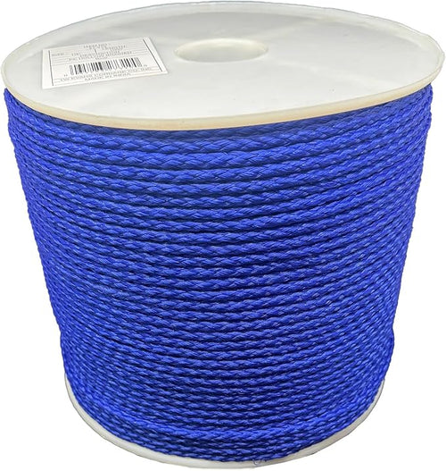 #8 X 1000' Blue Hollow Braid POLYPRO Rope by T.W+.+Evans+Cordage+Co.
