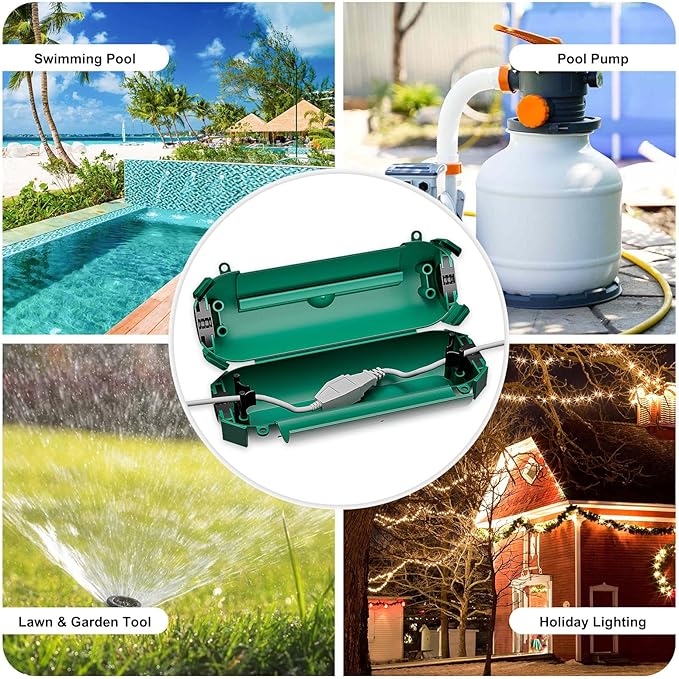 iwillink 2 Pack Outdoor Extension Cord Cover Waterproof - Image 6