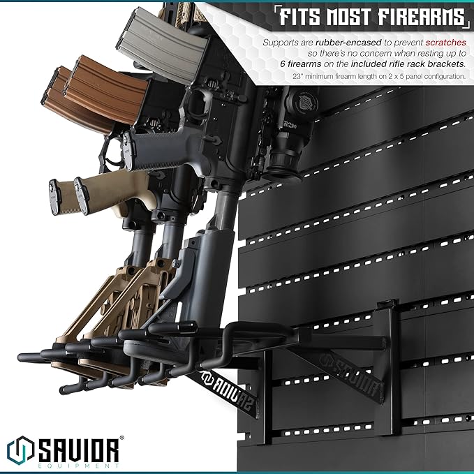 Savior Equipment Wall Rack System Heavy-Duty Steel Tactical Rifle Carbine - Image 4