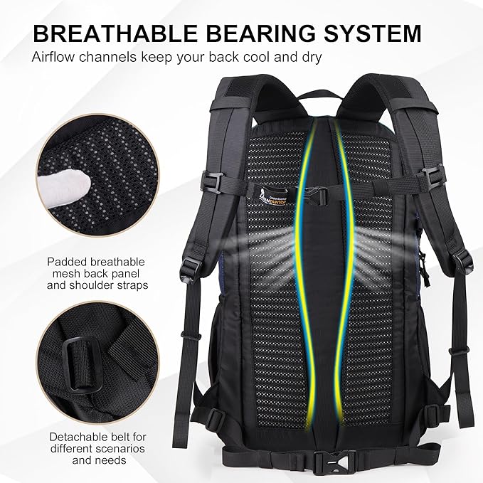 MOUNTAINTOP Hiking Backpack, 25/30L Camping Backpack, Men Women Hiking Daypack - Image 6