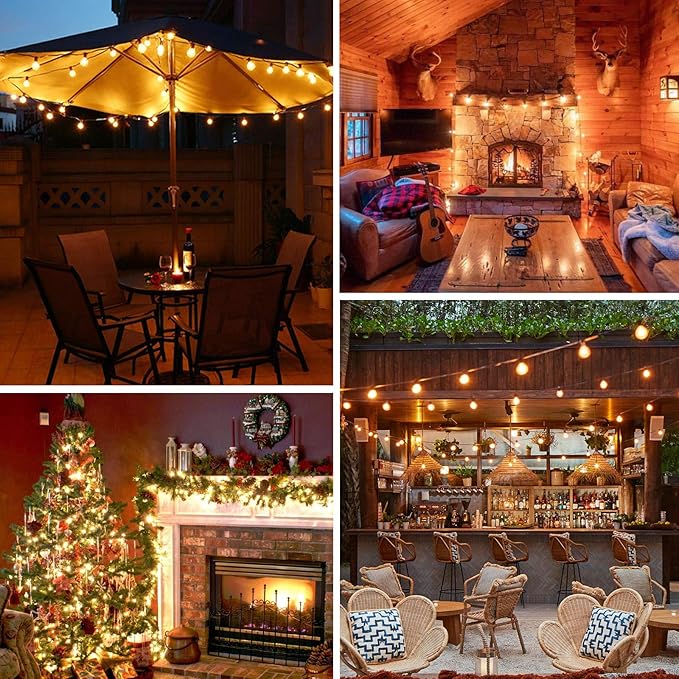 Outdoor G40 LED Globe String Lights 50Feet Dimmable Waterproof Shatterproof - Image 6